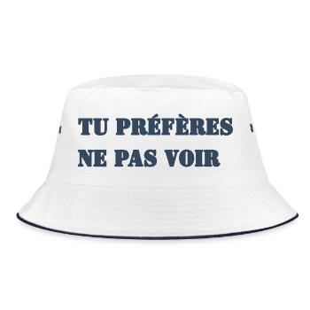 TU PRÉFÈRES NE PAS VOIR - Bob - blanc/marine - Devant