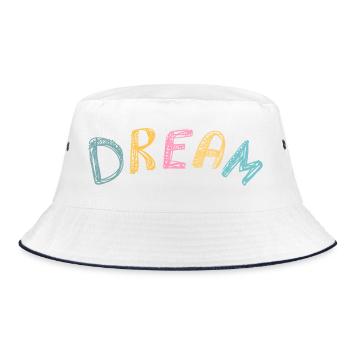 Traum - Bucket Hat - Weiß/Navy - Vorne