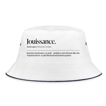 Jouissance – Lust as a statement - Bucket Hat - white/navy - Front