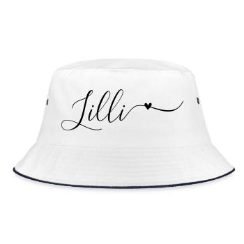 Nom de famille Lilli Prénom décoratif - Bob - blanc/marine - Devant