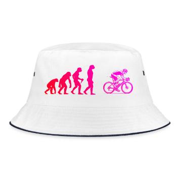 Roadbike artwork for your outfit - Bucket Hat - white/navy - Front