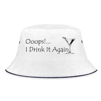Espresso Martini Again - Bucket Hat - white/navy - Front