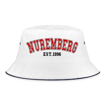 Nürnberg gegründet 1996 - Bucket Hat - Weiß/Navy - Vorne