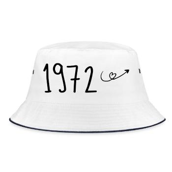 1972 Jubiläum 1972 Rückblick 1972 - Bucket Hat - Weiß/Navy - Vorne