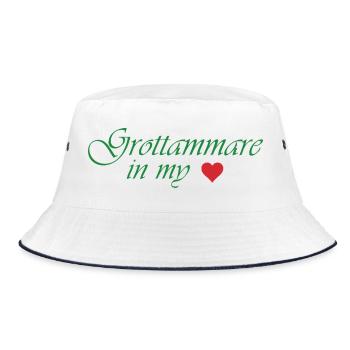 Grottammare in my Heart - Bucket Hat - white/navy - Front