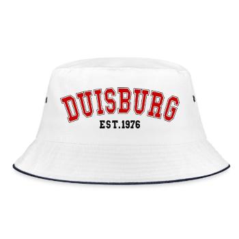 Duisburg gegründet 1976 - Bucket Hat - Weiß/Navy - Vorne