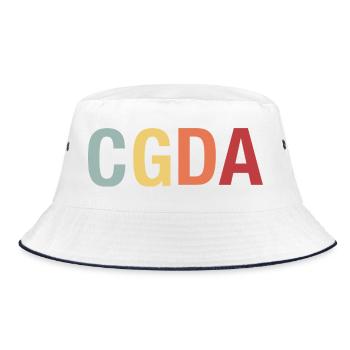 CGDA viola tuning string musician retro - Bucket Hat - white/navy - Front