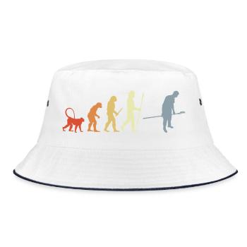 Baker Evolution Retro Look - Bucket Hat - white/navy - Front