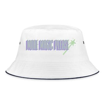More Magic Please Wand Art - Bucket Hat - white/navy - Front