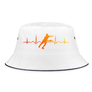 Pickleball Match Design for Pickleball Player Fans - Bucket Hat - white/navy - Front
