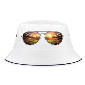 Lunettes de soleil de stade - Bob - blanc/marine - Devant