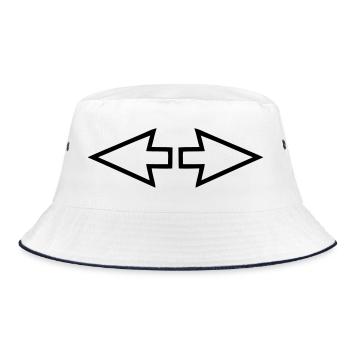 Arrows - Bucket Hat - white/navy - Front
