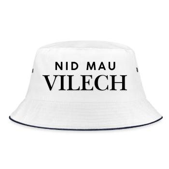 Nid mau Vilech - Bucket Hat - Weiß/Navy - Vorne