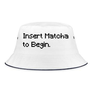 Insérer du matcha pour commencer - Un t-shirt rétro de jeu drôle - Bob - blanc/marine - Devant