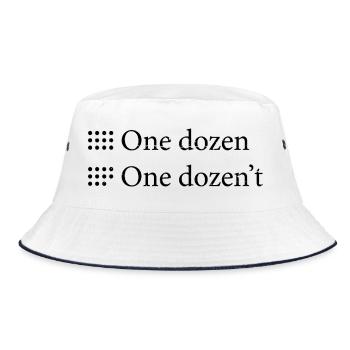 One Dozen, One Dozen't - Bucket Hat - white/navy - Front