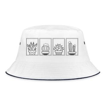 Design file is missing - Bucket Hat - white/navy - Front
