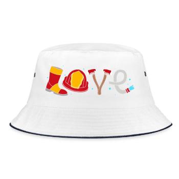 Firefighter Children's Birthday Party - Bucket Hat - white/navy - Front