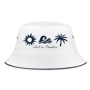 LostinParadise - Bucket Hat - white/navy - Front