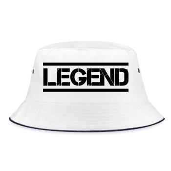 Legend, - Bucket Hat - white/navy - Front
