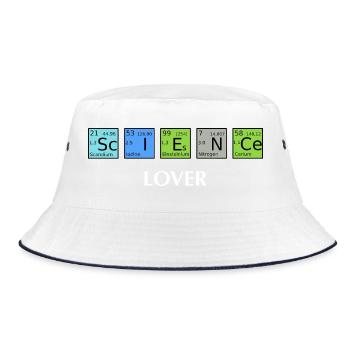 Science Motiv Nerd Humor - Bucket Hat - Weiß/Navy - Vorne