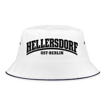Hellersdorf - Ost-Berlin - Bezirk - Deutschland - Bucket Hat - Weiß/Navy - Vorne