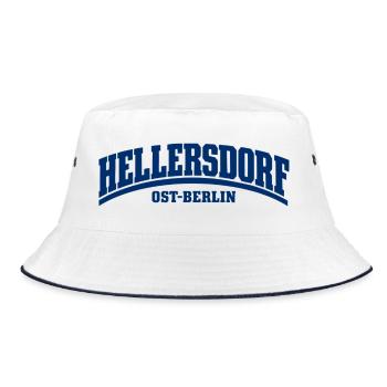 Hellersdorf - Ost-Berlin - Bezirk - Deutschland - Bucket Hat - Weiß/Navy - Vorne