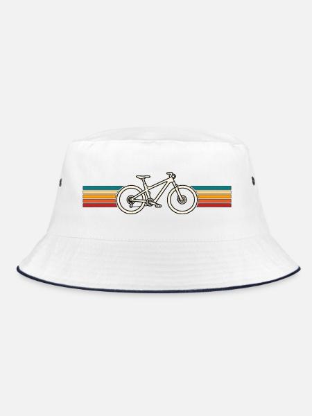 Fahrrad - Bucket Hat - Weiß/Navy