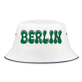 Berlin Psychedelic Green Black - Bucket Hat - Weiß/Navy - Vorne
