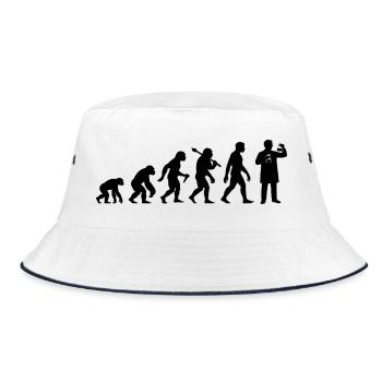Chemiker Evolution Für Chemie Student Professor - Bucket Hat - Weiß/Navy - Vorne