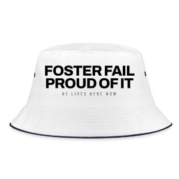 Tierschutz - Foster Fail Proud Of It - Tierheim - Bucket Hat - Weiß/Navy - Vorne