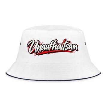 Unaufhaltsam Kraftschrift - Bucket Hat - Weiß/Navy - Vorne