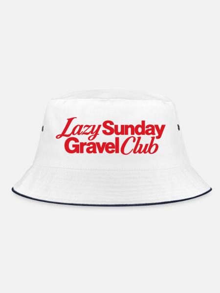 Lazy Sunday Gravel Club Logo - Bucket Hat - Weiß/Navy