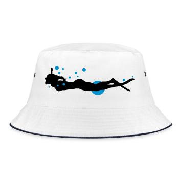 diver - Bucket Hat - white/navy - Front