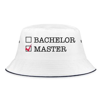 Master - Bucket Hat - Weiß/Navy - Vorne