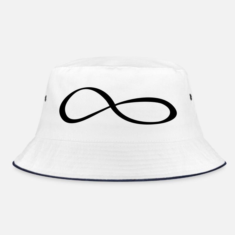 Infinity Sign Symbol - Bucket Hat - white/navy