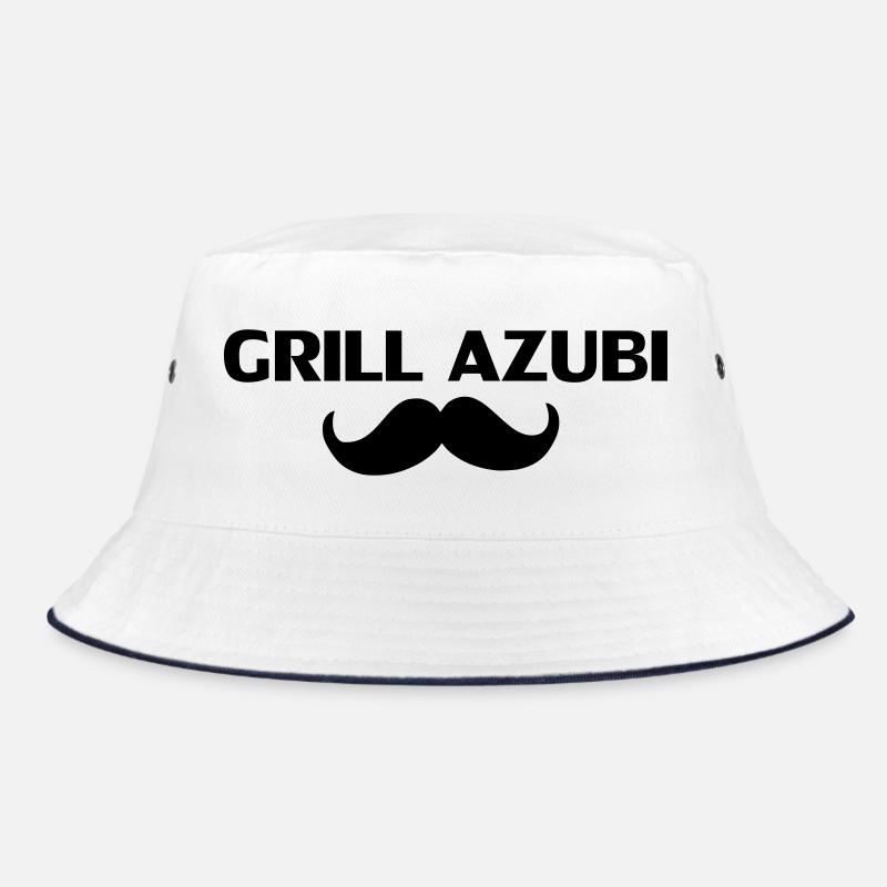 Grill Azubi - Bucket Hat - Weiß/Navy