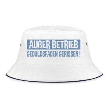 ausser betrieb geduldsfaden gerissen - Bucket Hat - Weiß/Navy - Vorne