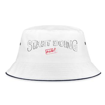 Start Doing now - Bucket Hat - white/navy - Front