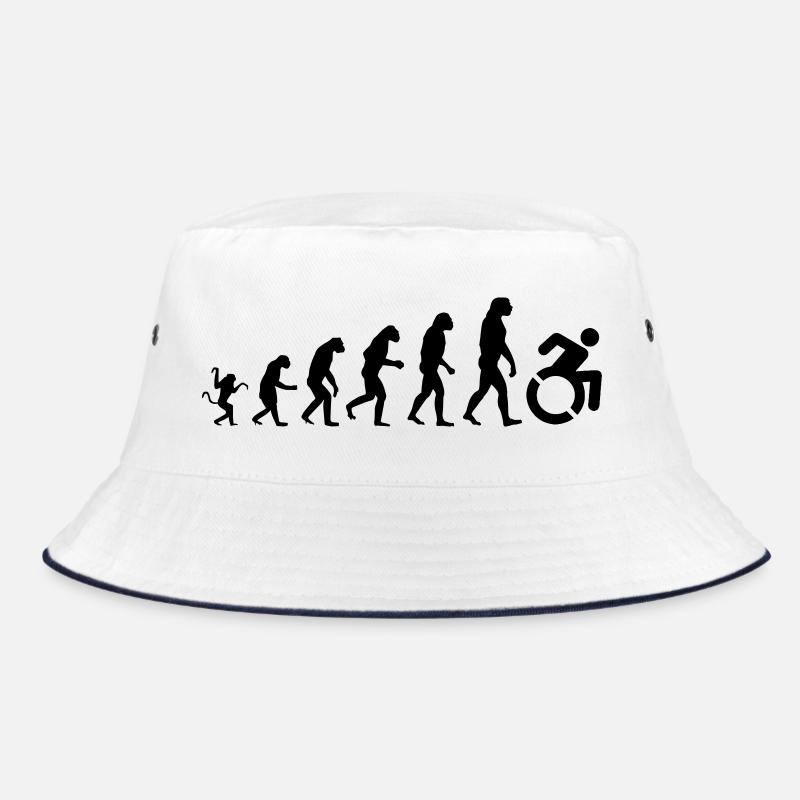 Evolution des Rollstuhls, der Rolle, des Humors * Bucket Hat