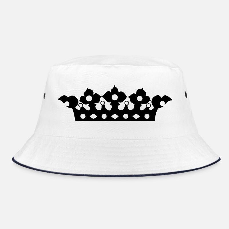 Goldene Krone mit Perlenschirm Bucket Hat
