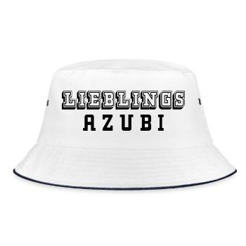 Lieblings Azubi Tshirt white - Bucket Hat - Weiß/Navy - Vorne