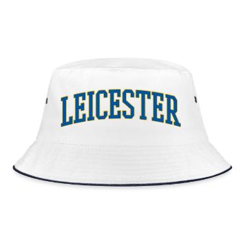 Mot de lycée Varsity de Leicester - Bob - blanc/marine - Devant