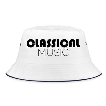classical music symbol klassische musik Musik icon - Bucket Hat - Weiß/Navy - Vorne