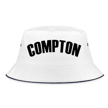 Compton Shirt - Bucket Hat - white/navy - Front
