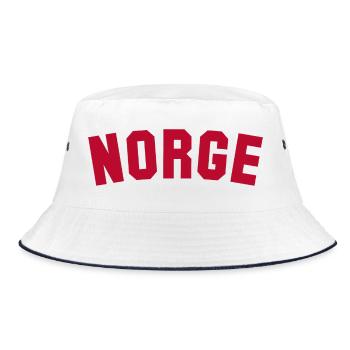 NORWAY Norwegen Norge - Bucket Hat - Weiß/Navy - Vorne