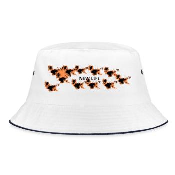 New life - Bucket Hat - white/navy - Front