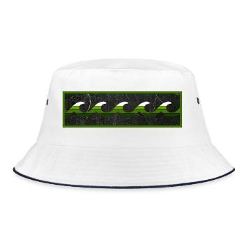 Logo Surfer Vert Blanc Noir - Bob - blanc/marine - Devant