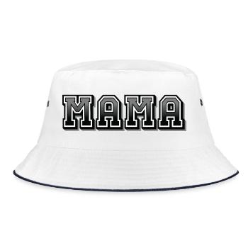 MOM - Bucket Hat - white/navy - Front