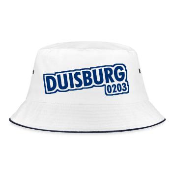 Duisburg - 0203 - Phone Code - NRW - Ruhrpott - Bucket Hat - white/navy - Front