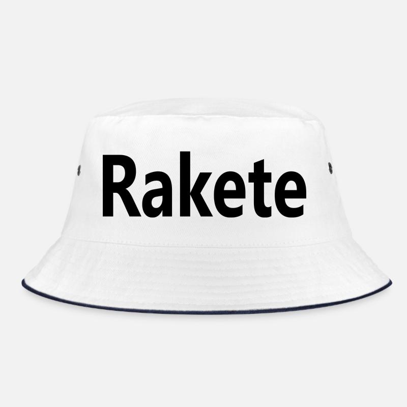 Rakete - Bucket Hat - Weiß/Navy